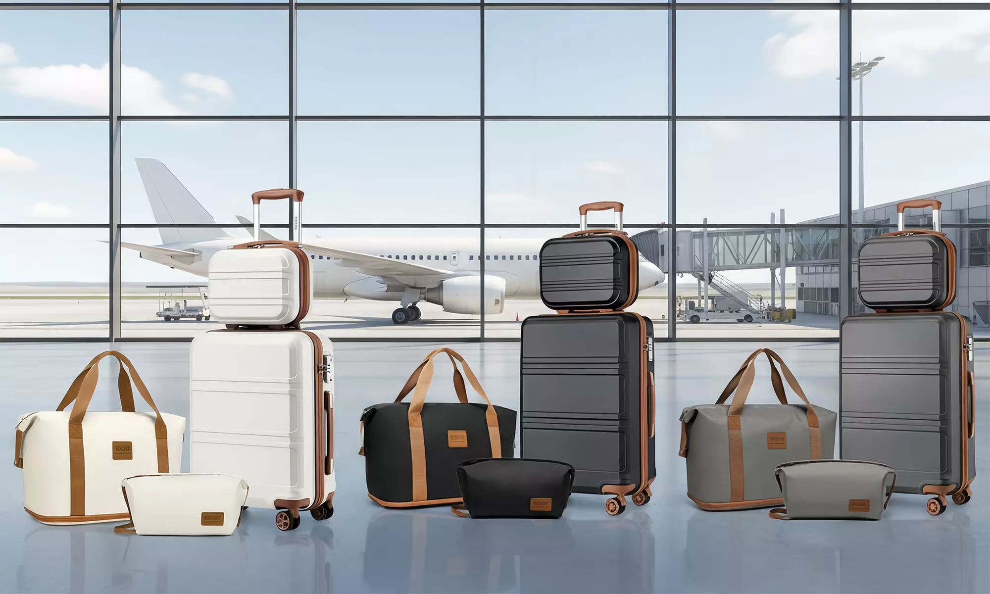 Ensemble de valise et sac de voyage, coloris au choix, livraison offerte - Primary Image