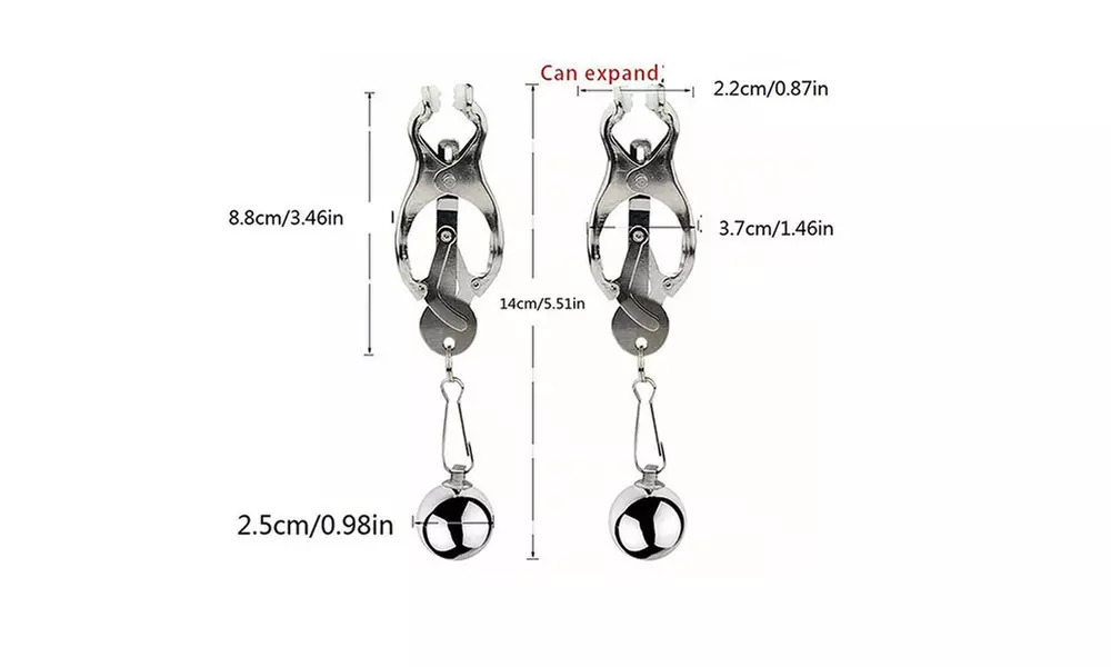 Breast Clamps Clit Clips Weights Ball Nipple Play Toy