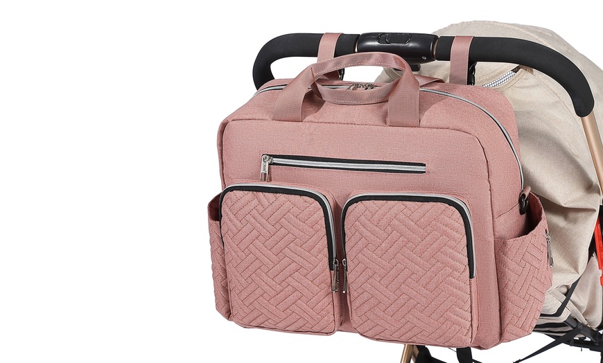 Image 24: Versatile Diaper Changing Tote Bag