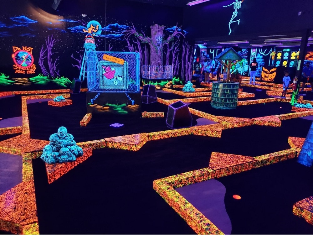 Glow-in-the-Dark Monster Mini Golf Fun for All Ages (Up to 5 People)