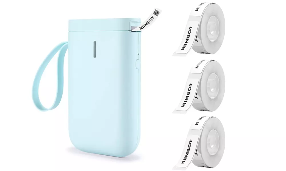 Imprimante d'étiquettes thermiques portable avec rouleau d'étiquettes