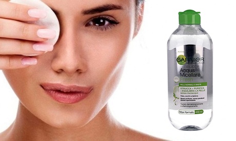 Fino a 12 flaconi di Acqua Micellare Garnier da 400 ml per struccare pelli normali o miste