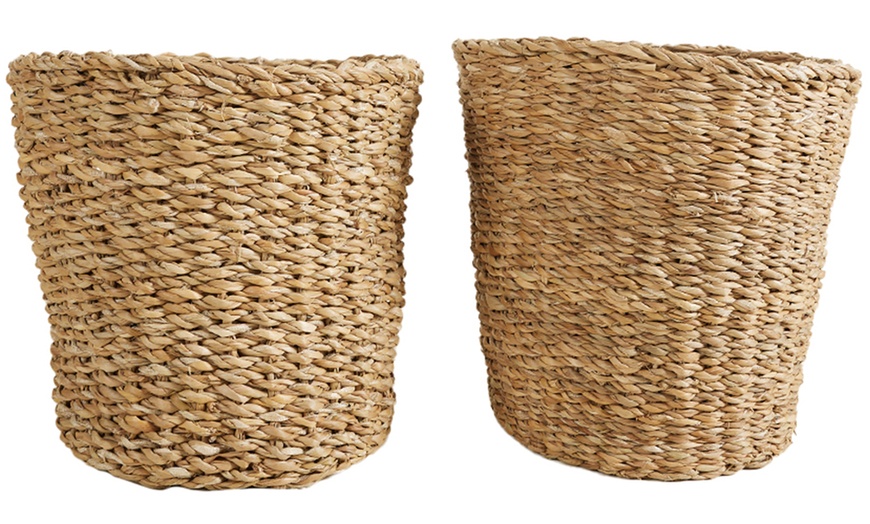 Image 5: Lot de 2 paniers cache-pots tressés