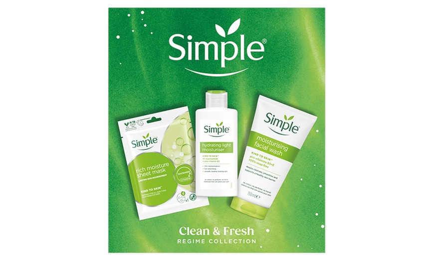 Image 4: Simple Gift Set Clean and Fresh Regime Face Wash Mask Moisturiser 