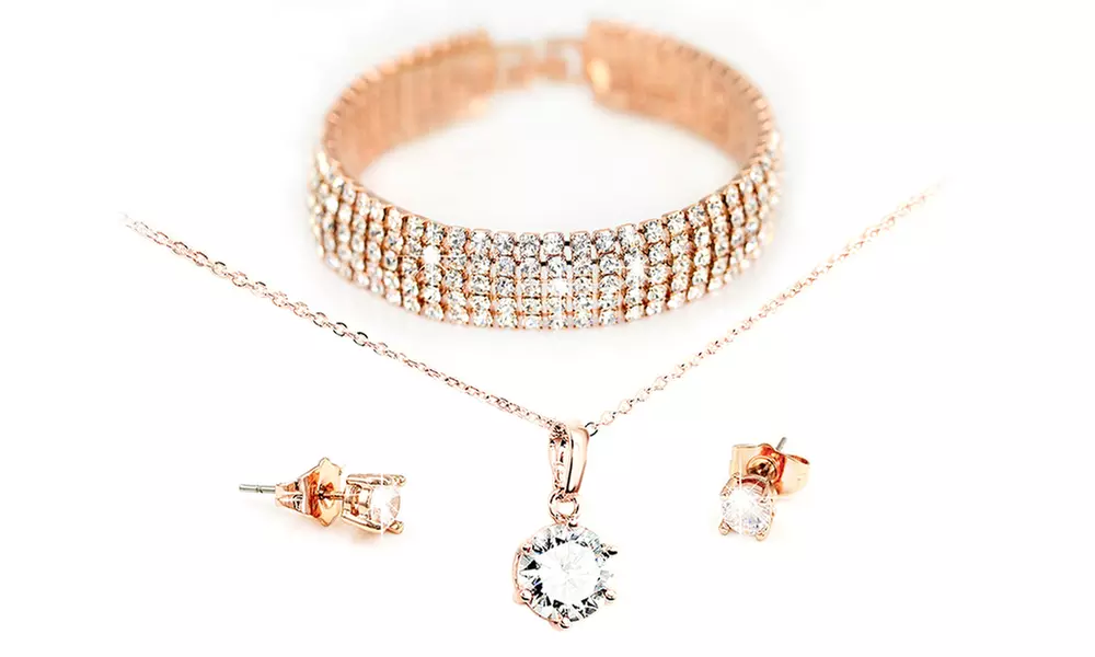 1 ou 2 parures de 3 bijoux "Polaris" fabriquées avec des cristaux Swarovski®, coloris au choix - Second Medium