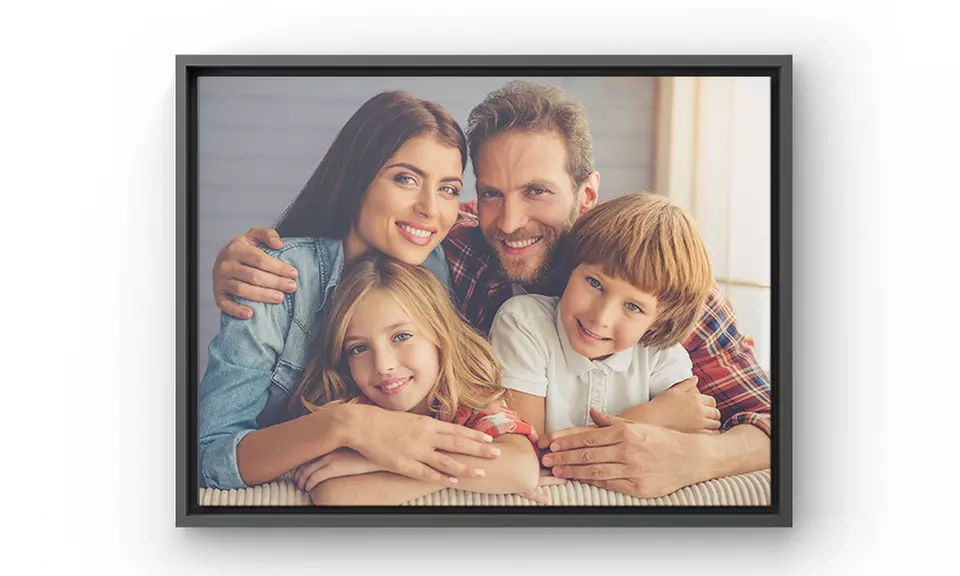 Personalisierbare Foto-Leinwand im Rahmen