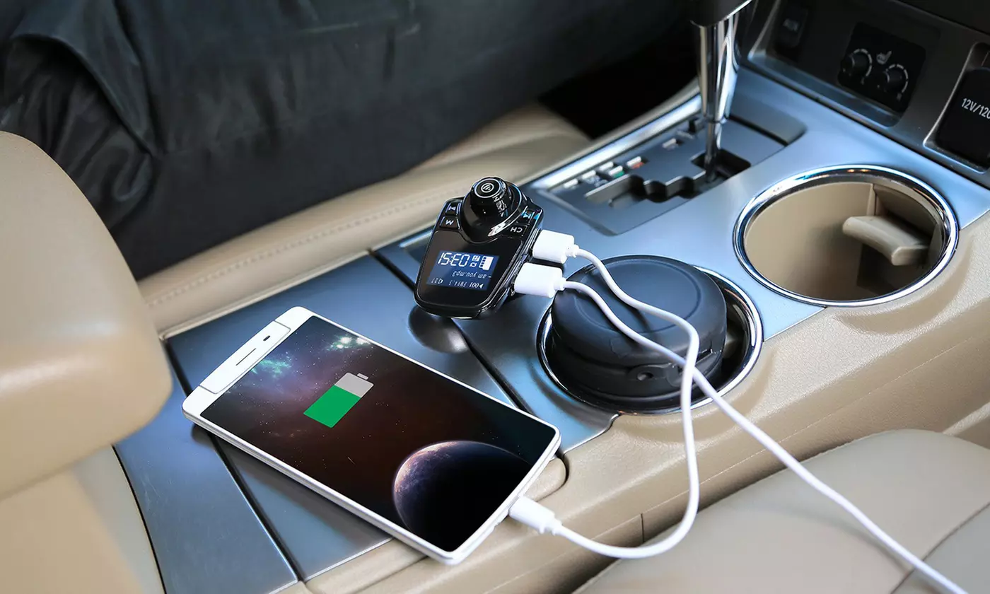 iMounTEK Wireless FM Car Transmitter Bluetooth Radio Adapter Dual USB Charger