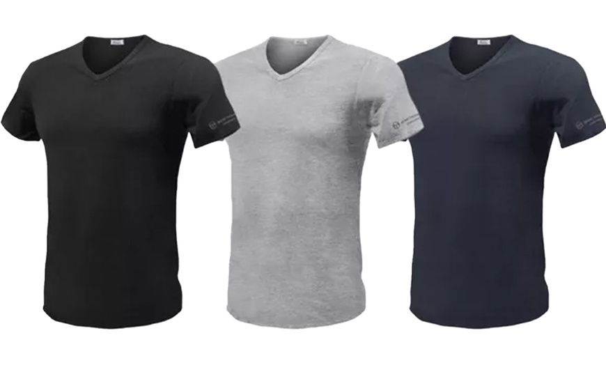 Image 2: 3x, 6x oder 12x Sergio Tacchini T-Shirt mit V-Ausschnitt für Herren