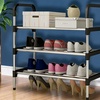Image 4: Lightweight Multi-Tiered Stackable Mental Shoe Organiser for Entryway