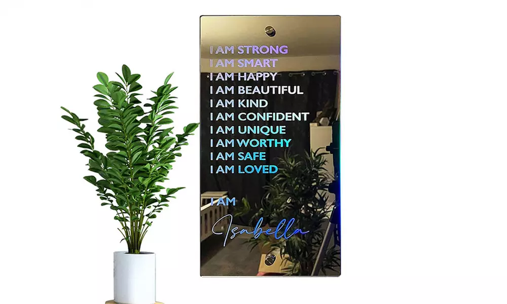 Une touche unique à votre décoration avec ce miroir personnalisé LED