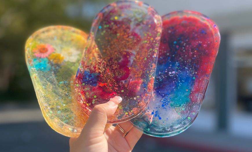 Image 3: Create Your Own Resin Tray Workshop for One, or Two People!