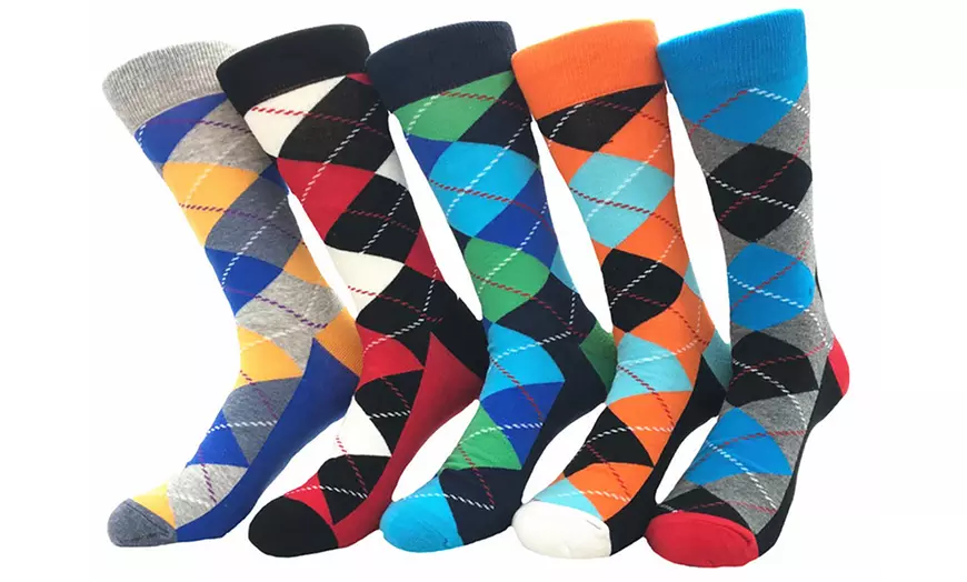 Image 6: 1, 5 o 10 pares de calcetines de caña alta con diseño estampado