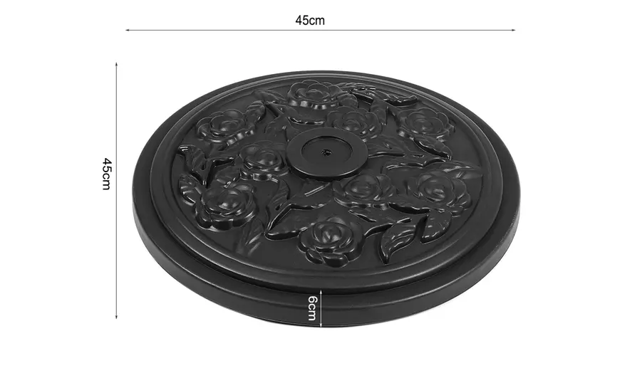 Image 31: Outdoor Large 3M Rotating Parasol with Multiple Base 