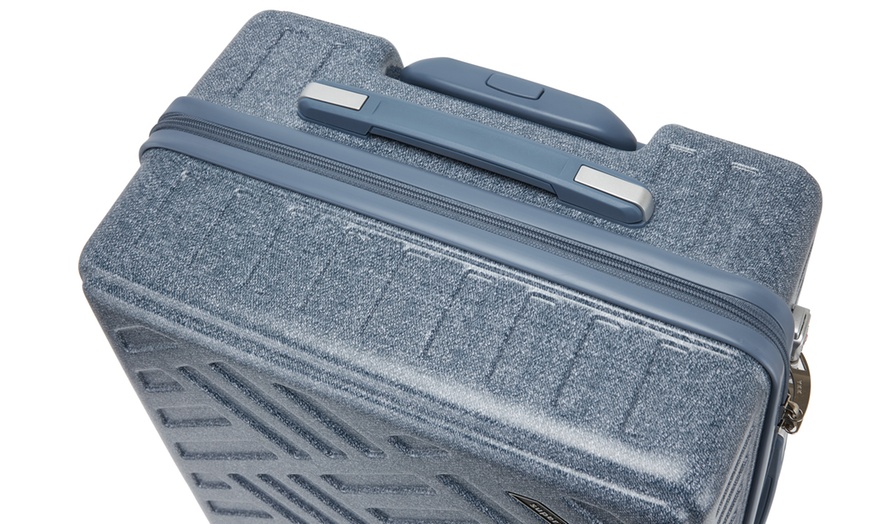 Image 15: KONO Hardshell Luggage in Denim Blue with TSA Lock and Spinner Wheels