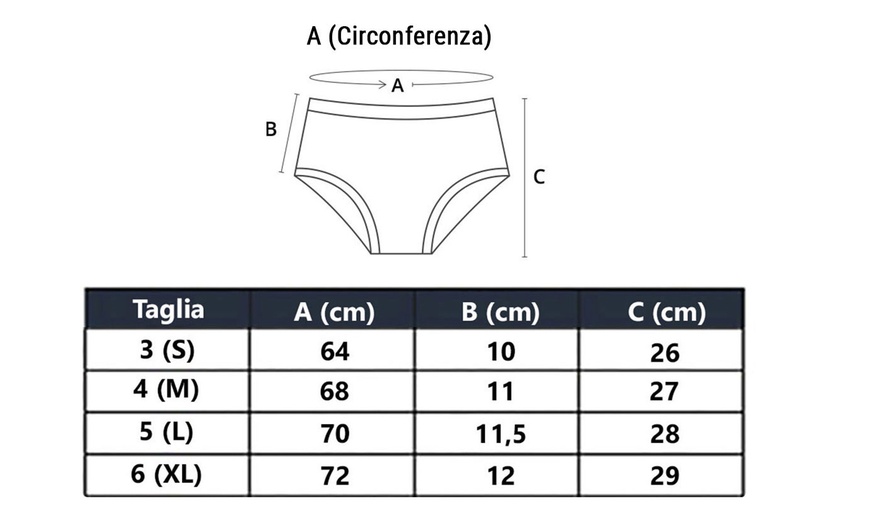 Image 17: Lot de 6 ou 12 culottes slip ou midi taille haute Coconuda