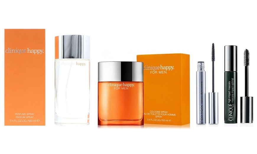 Image 1: Clinique Happy Homme for Men or Women's Happy EDP, Mascara Sets