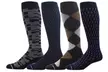 Dr. Motion Men's Graduated Support Knee-High Compression Socks (4 Pairs) - Second Medium