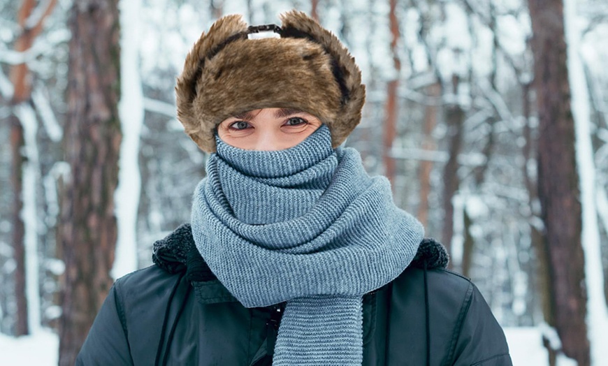 Image 9: Bonnet d'hiver ajustable avec doublure en fausse fourrure