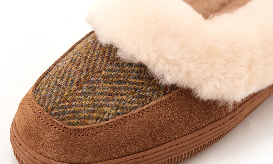 Sheepskin Tweed Slippers | Groupon Goods