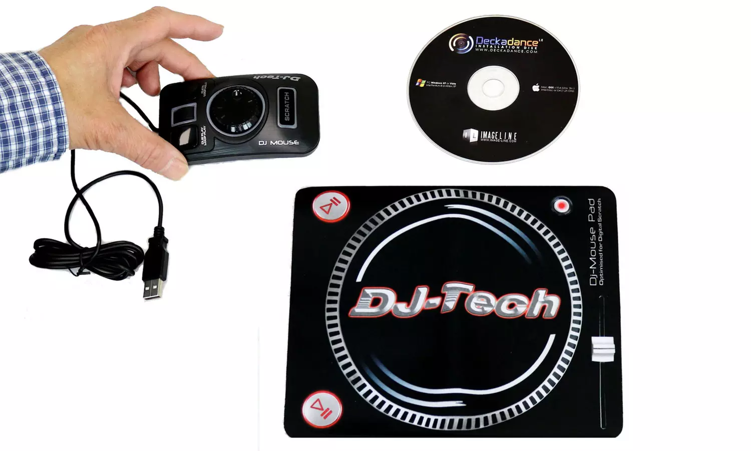 DJ TECH USB DJ Controller Mouse with Deckadance LE Software - Second Medium
