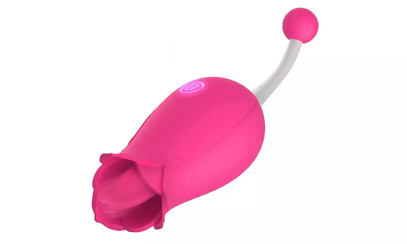 2 in 1 Licking G-Spot Clitoral Vibrator Tongue Stimulator Nipple Massager
