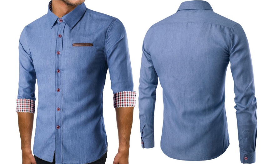 Image 3: Chemise en denim pour homme