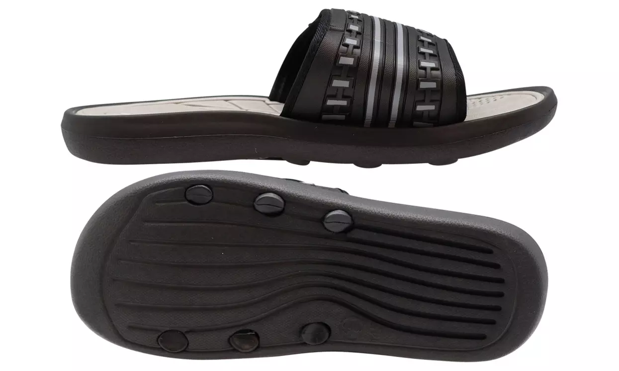 Norty Men's Casual Adjustable Strap Slide Sandals - Second Medium