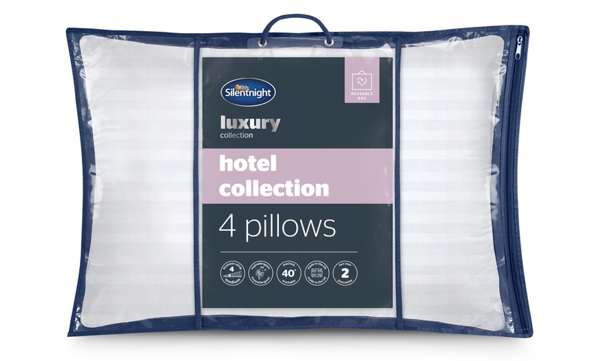 Image 6: Silentnight Hotel Collection Pillows - Satin Stripe Finish