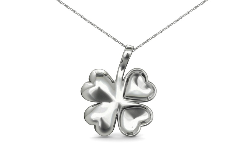 Image 10: 1x, 2x oder 3x Vierblättriges-Kleeblatt Halskette