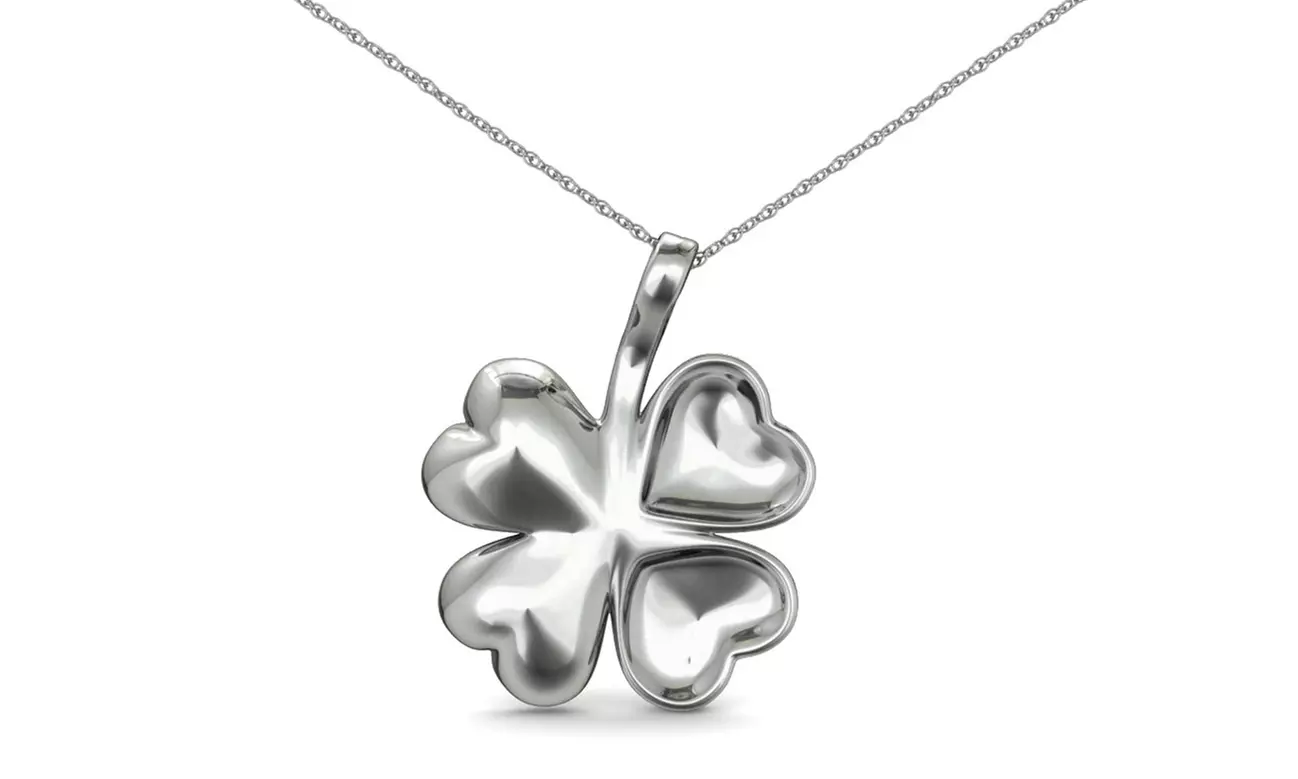 1x, 2x oder 3x Vierblättriges-Kleeblatt Halskette