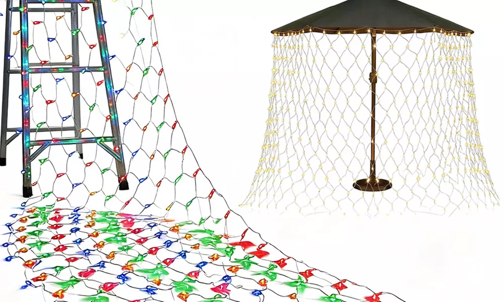 LED-Netzlichter mit Solarpanel