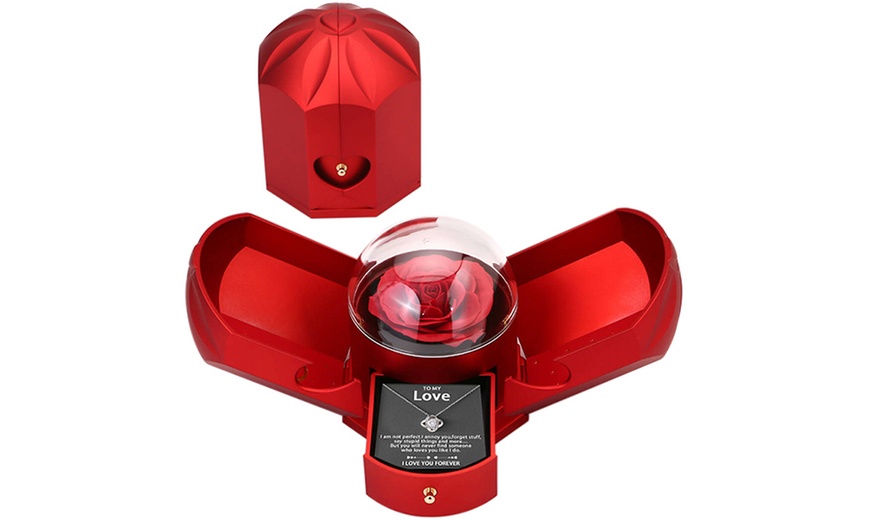 Image 5: Coffret rose éternelle et collier