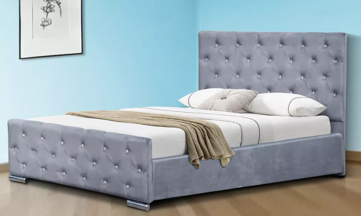 Lucia Sleigh Bed with Optional Mattress - Image 2