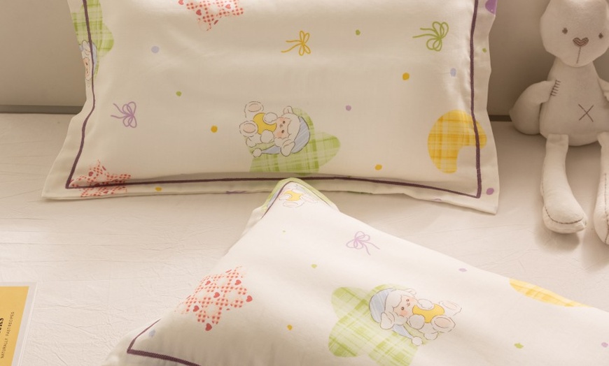 Image 38: Breathable Pure Cotton Kids Pillowcase Pair