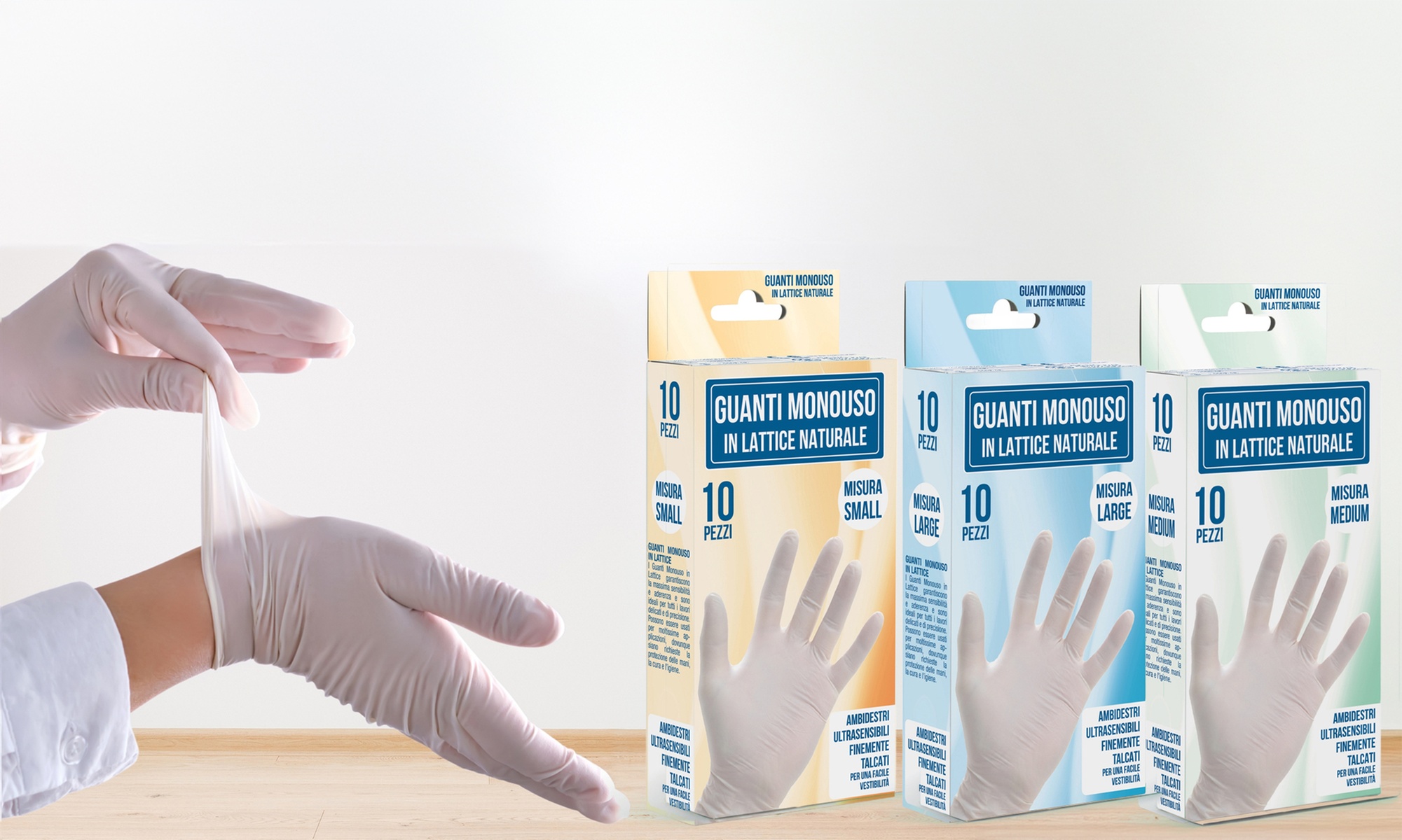 Fino a 1000 guanti in lattice