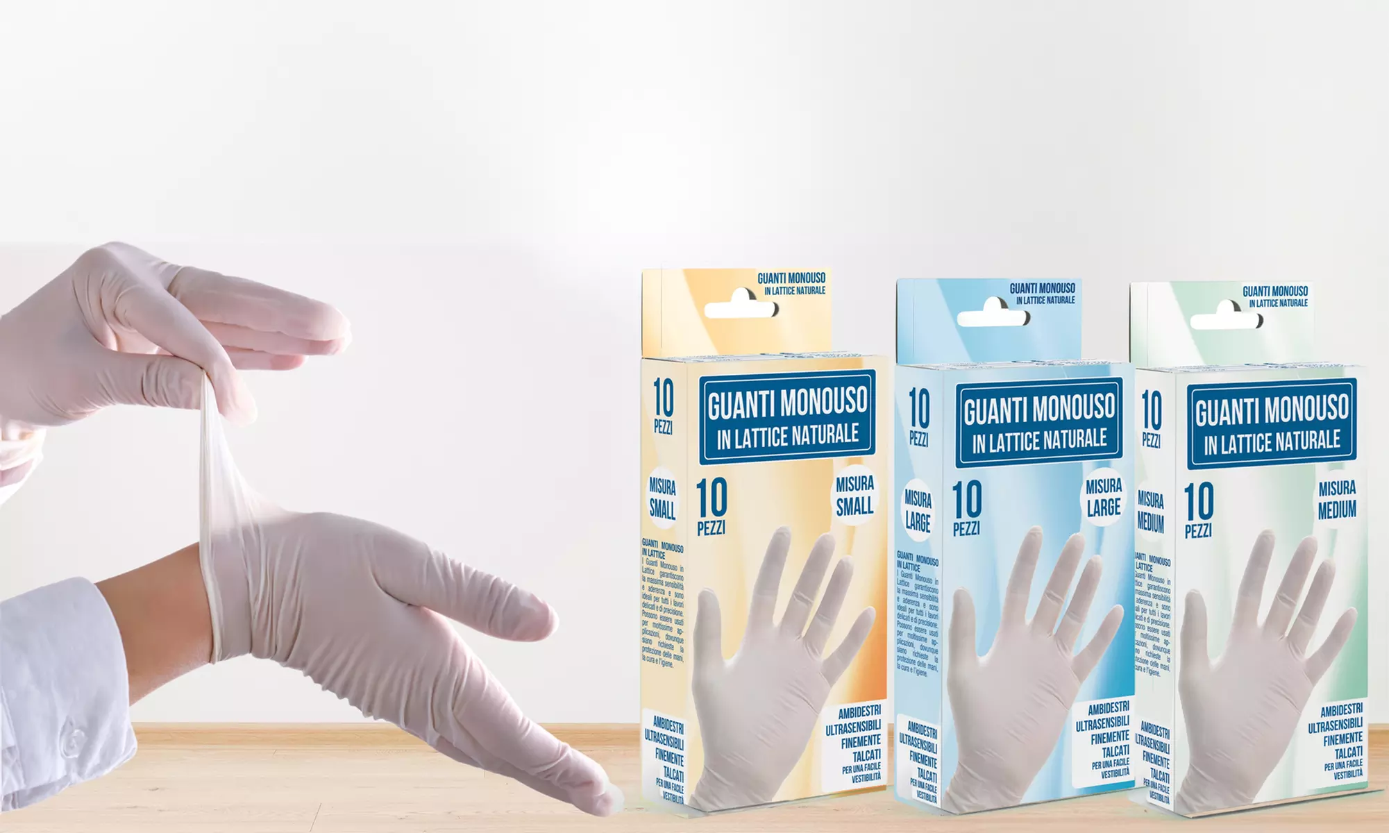 Fino a 1000 guanti in lattice