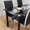 Image 6: Glass Dining Table Set with Chair Options
