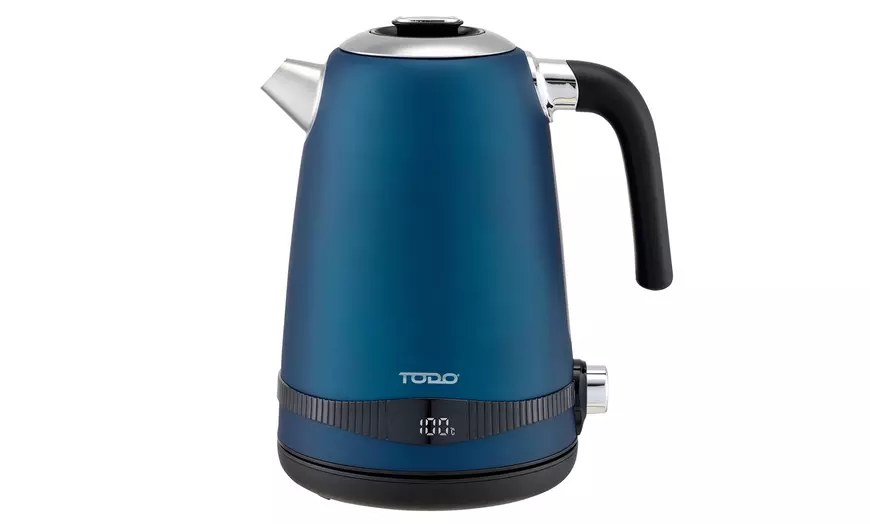Image 8: TODO 1.7L Electric Cordless Kettle Stainless Steel/ Led Water Jug