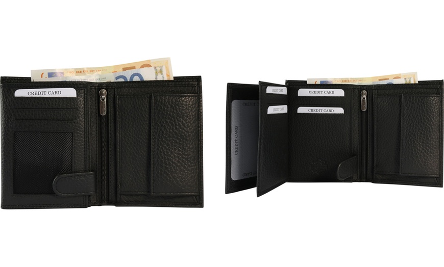 Image 10: Leonardo Verrelli Herren-Geldbörse aus Echtleder mit RFID-Schutz