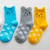 Image 1: Five Pairs of Women's Cartoon Kitty Socks