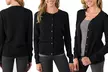 1x oder 2x Damen-Cardigan aus Kaschmir in Schwarz, Grau oder Sand - Second Medium