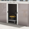 Image 12: Outsunny Steel Garden Shed, Weather-Resistant with Lockable Doors