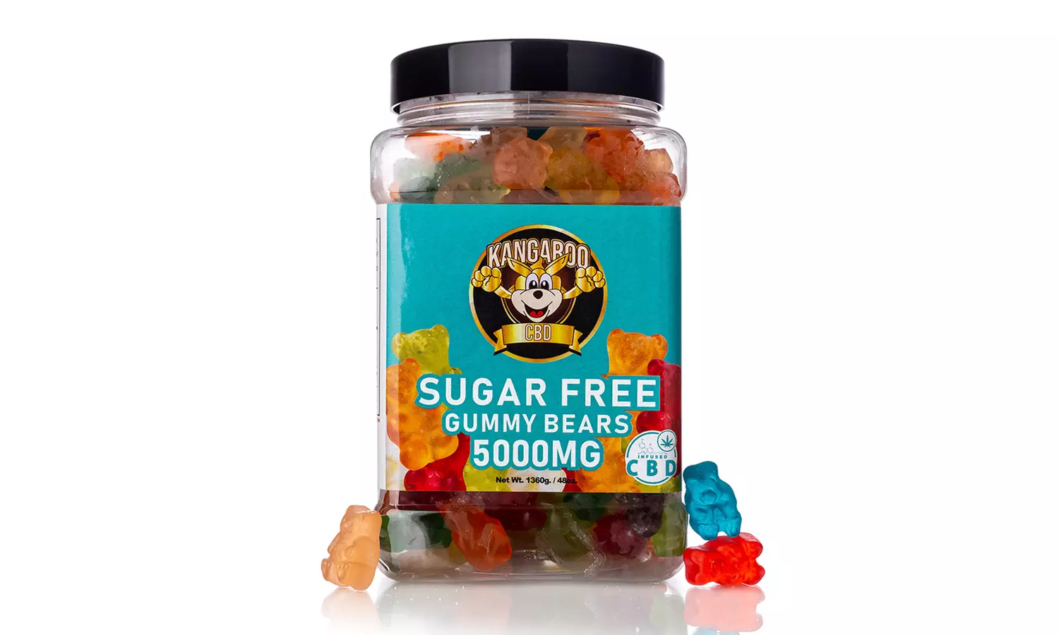 Potent Sugar-Free Organic CBD Infused Gummies from Kangaroo (150mg-5000mg)