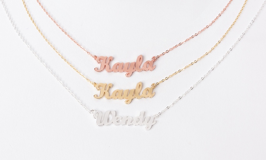 Image 9: Custom Name Necklace in Silver