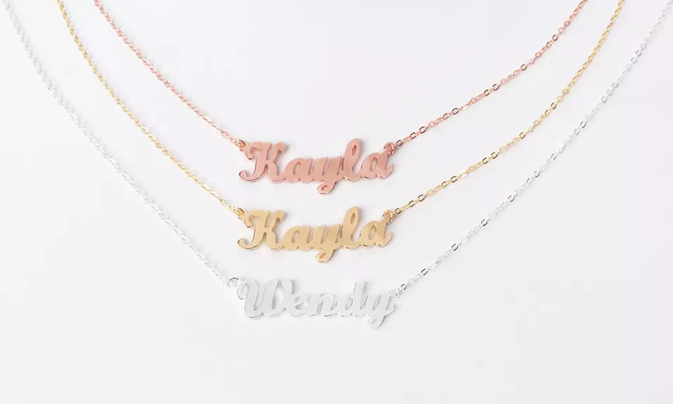 Custom Name Necklace in Silver