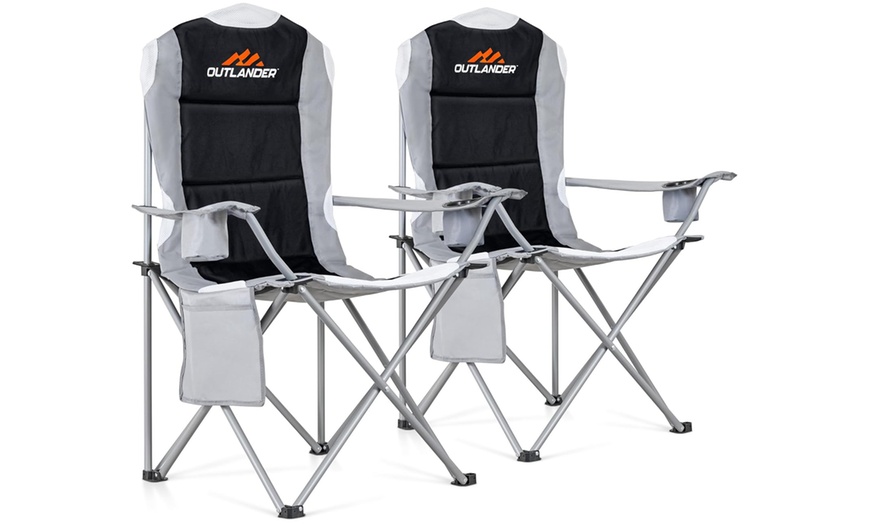 Image 4: Vivo Pack of Two Camping Chairs