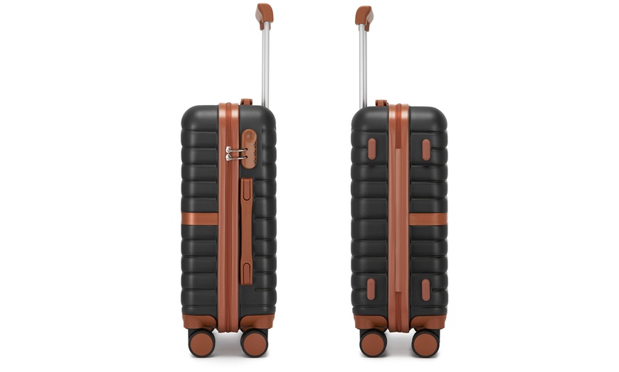 Image 3: Valise ou set 3 valises en ABS et PC avec design rayé Kono
