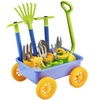 Image 1: Kids Gardening Play Set with Wheelbarrow and Tools