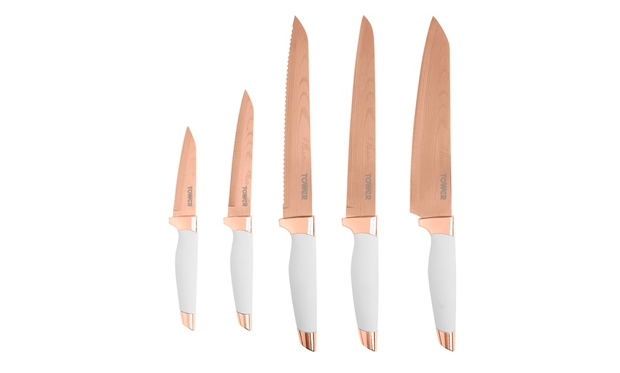 Image 17: Tower Five-Piece Knife Set