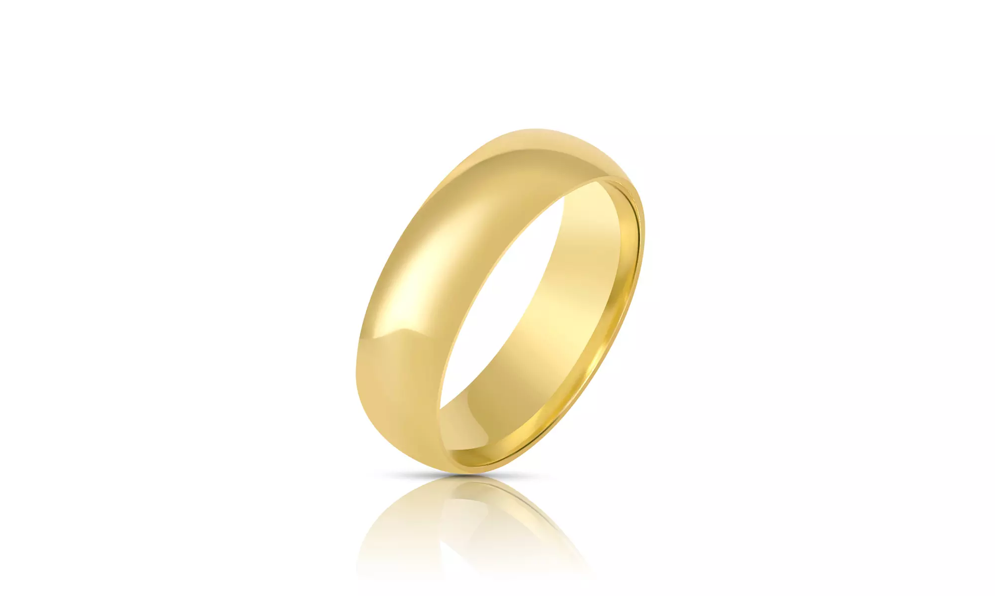 14K Gold Plated Wedding Band Collection in Solid Sterling Silver
